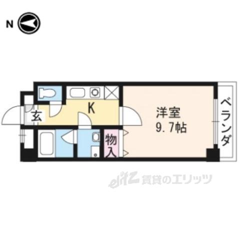 ヴァンウエスト(1K/1階)の間取り写真