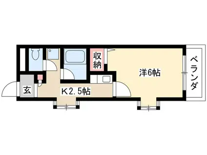 メゾン・ド・上社(1K/1階)の間取り写真