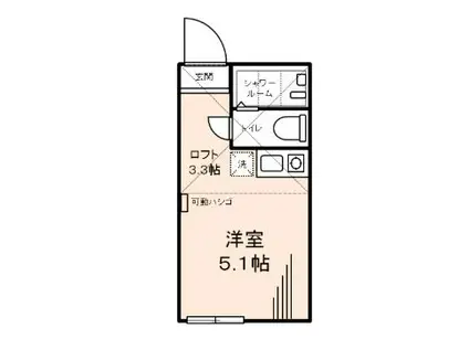 ユナイト元町アズナブール(ワンルーム/2階)の間取り写真