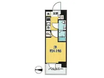 SHOKEN RESIDENCE亀有(1K/13階)の間取り写真