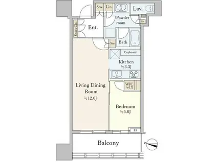 パークコート渋谷 ザ タワー(1LDK/28階)の間取り写真