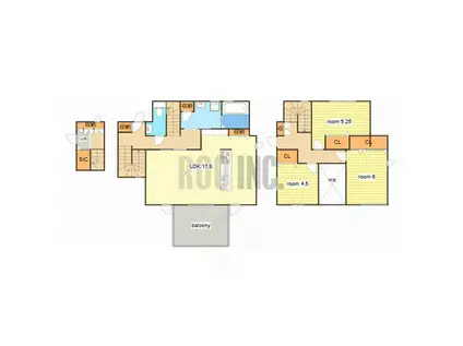 リバーサイド三条(3LDK/2階)の間取り写真