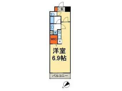 日本橋ファーストレジデンス(1K/2階)の間取り写真