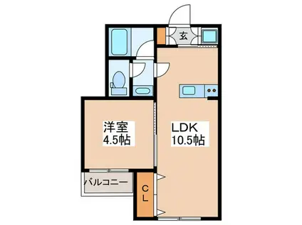 SOLAIO西荻窪(1LDK/1階)の間取り写真