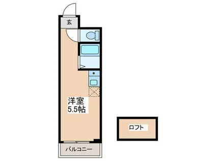 アドラーホルスト(ワンルーム/6階)の間取り写真