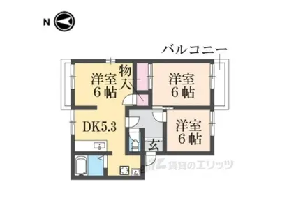 メゾン・ド・イズミB(3DK/2階)の間取り写真