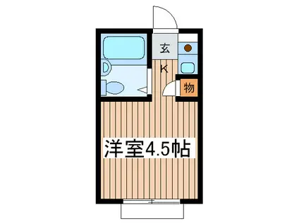 ハイツハセガワ(1K/2階)の間取り写真