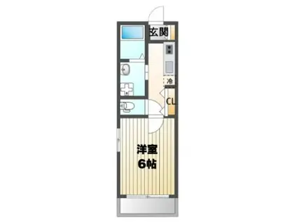 NAT上尾(1K/3階)の間取り写真