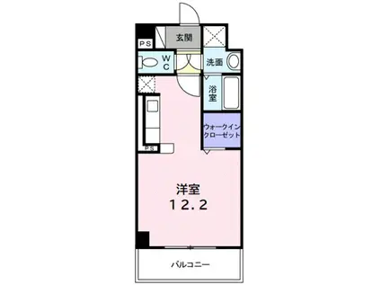 ヴィヴァーチェ(ワンルーム/2階)の間取り写真