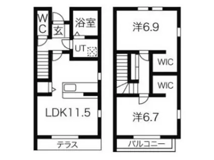 TSメゾン-S(2LDK/1階)の間取り写真