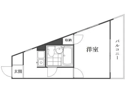 ロンスター三軒茶屋(1K/2階)の間取り写真