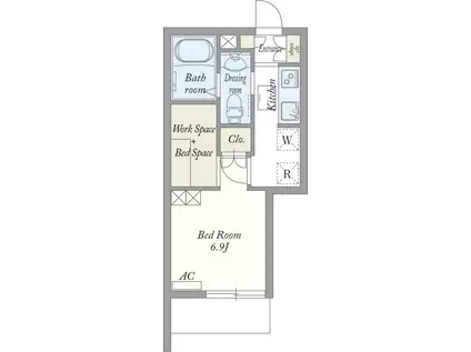 MY STYLE VINTAGE 要町(1SK/2階)の間取り写真