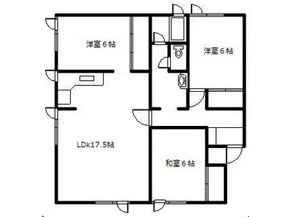 ガーベラ交差点南(3LDK/1階)の間取り写真