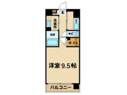 DUALEA(1K/3階)の間取り写真