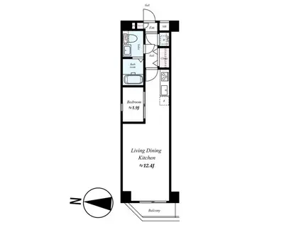 ARCOBALENO DAISHIMAE(1LDK/2階)の間取り写真