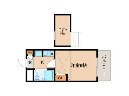 シティパレスやすらぎの道P-6(1K/4階)の間取り写真