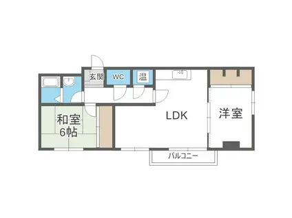 レジデンス丸亀(2LDK/3階)の間取り写真