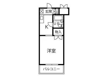 SUN VISTA 池上(ワンルーム/2階)の間取り写真
