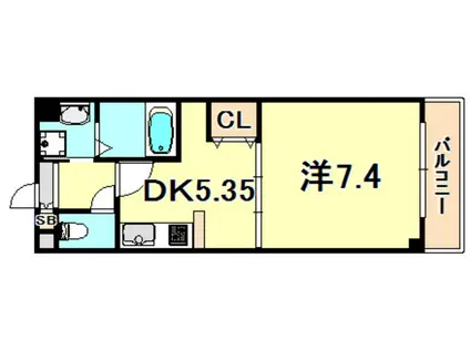 ムモミ上沢(1DK/3階)の間取り写真