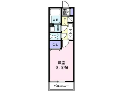 SパレスV(1K/2階)の間取り写真