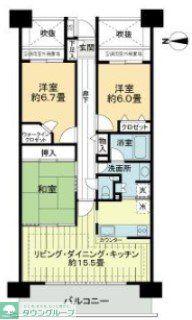 ライオンズマンション大宮高鼻町(3LDK/11階)の間取り写真