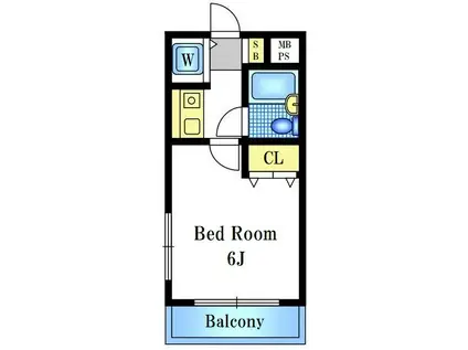 グランドコート八幡山(1K/2階)の間取り写真