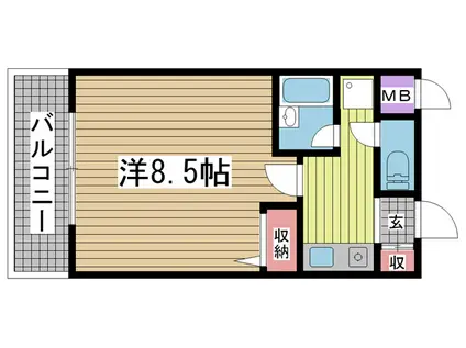 ラナップスクエア三宮プライム(1K/7階)の間取り写真