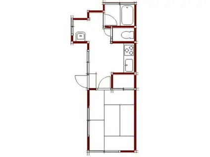 大野宅西(1DK/1階)の間取り写真