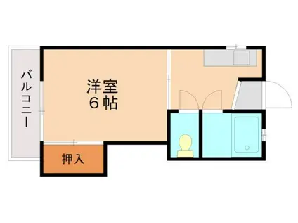 第2シャトル松香台(1K/2階)の間取り写真