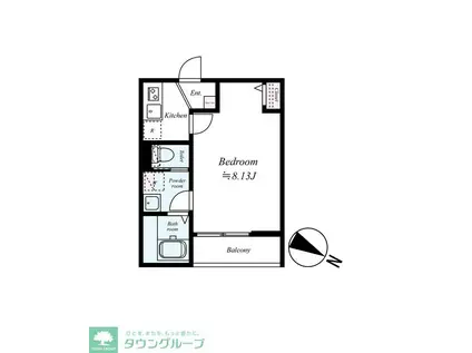 GRADUS狭山(1K/3階)の間取り写真