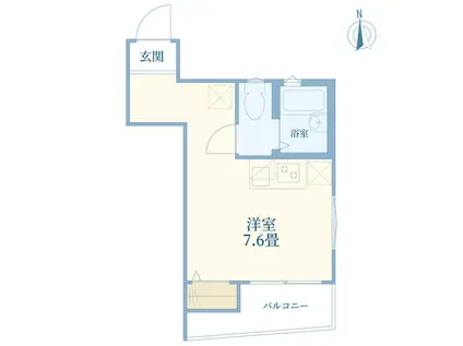 ON.大崎(ワンルーム/2階)の間取り写真