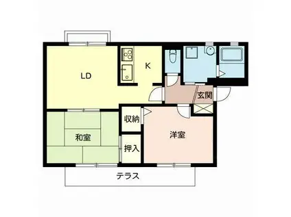 エミネンス狭山(2LDK/1階)の間取り写真