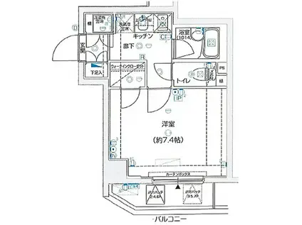スパシエエル錦糸町(1K/6階)の間取り写真