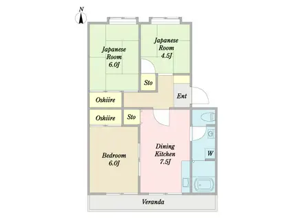 アルコープ渋谷(3DK/1階)の間取り写真