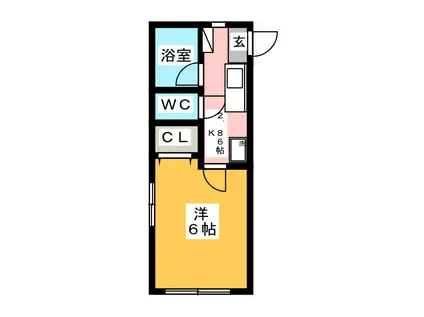 フォーシーズン中板橋(1K/1階)の間取り写真