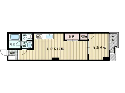 新大阪第一ダイヤモンドマンション(1LDK/10階)の間取り写真