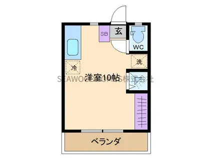 グリーンリーブスアサバ(ワンルーム/2階)の間取り写真