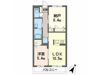 レインボーヒルズ(2LDK/2階)の間取り写真