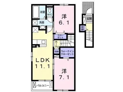 FORZA DKII(2LDK/2階)の間取り写真