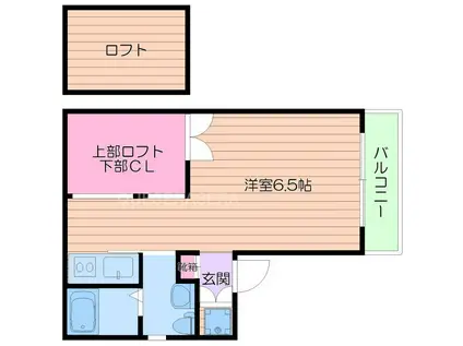 MAXS関大(ワンルーム/3階)の間取り写真