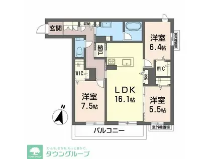 エバンジェリスト(3LDK/3階)の間取り写真
