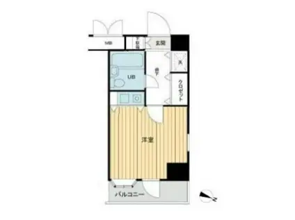 GRAZIA TORRI グラチアトルリ(1K/5階)の間取り写真