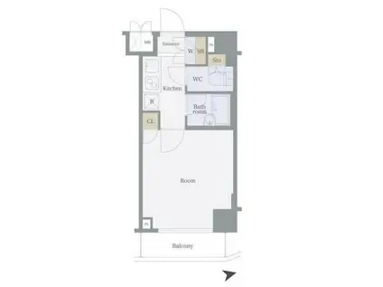 ルーブル京浜蒲田(1K/4階)の間取り写真