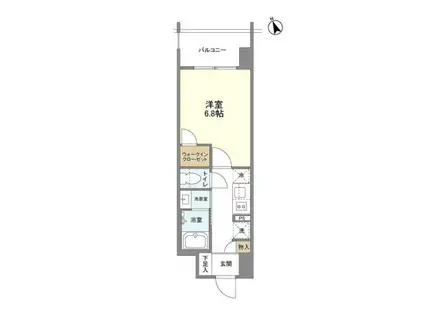 リビオメゾン西天満(1K/2階)の間取り写真