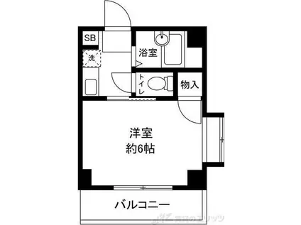 コリーヌ千里(1K/1階)の間取り写真