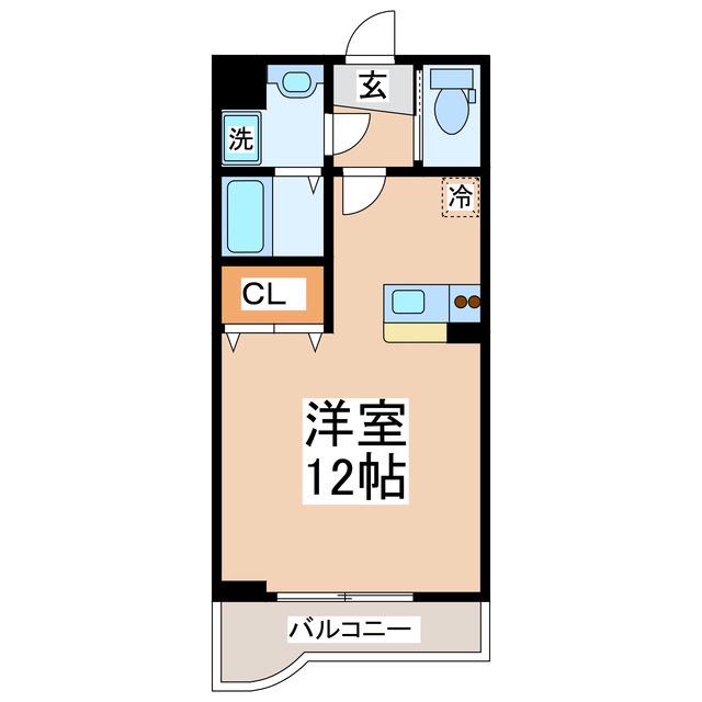 はなみずきM(ワンルーム/1階)の間取り写真