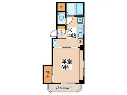 けやきハイツ(1K/2階)の間取り写真