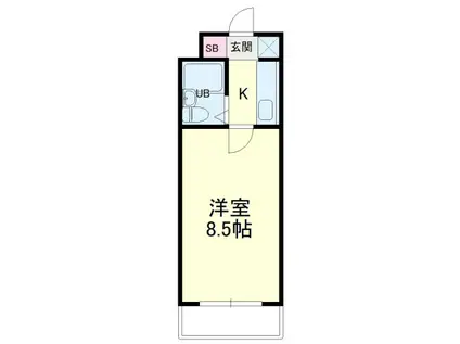 住吉シティハイツ(1K/3階)の間取り写真
