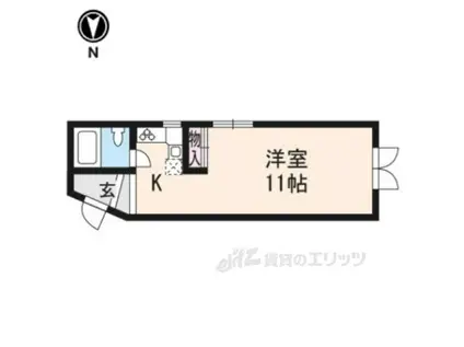 プルミエール五条(ワンルーム/2階)の間取り写真