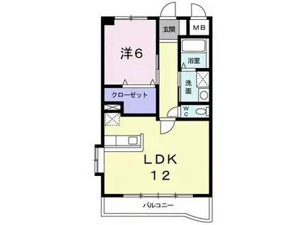 グレイス天然館(1LDK/4階)の間取り写真